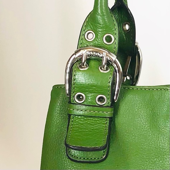 Tignanello Green Leather Perfect 10 French Tote - Picture 3 of 16